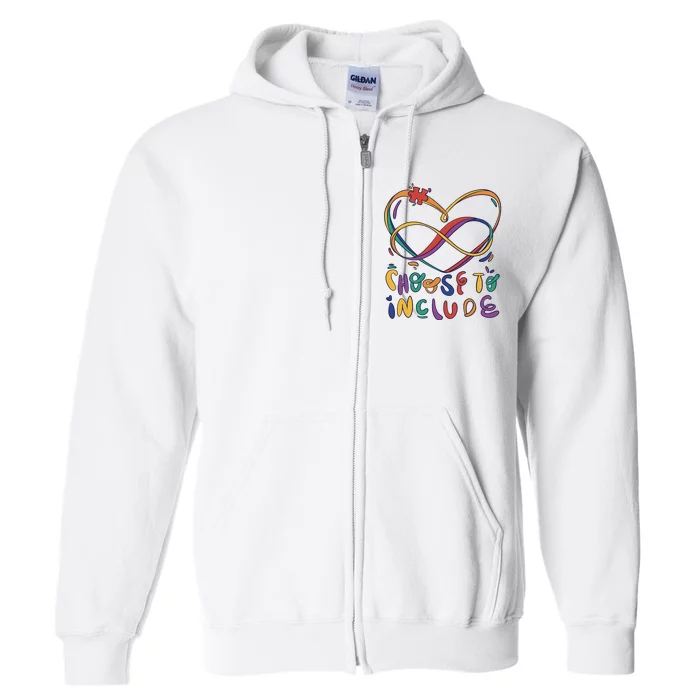 Choose To Include Autism Awareness Full Zip Hoodie