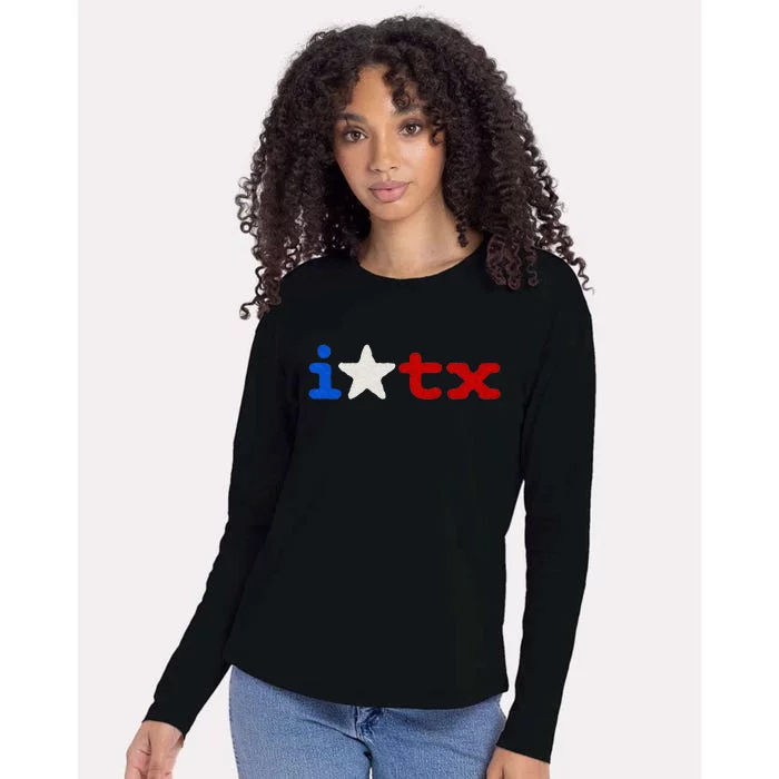 Cute Texas  I love Texas Real Proud Texan Womens Cotton Relaxed Long Sleeve T-Shirt