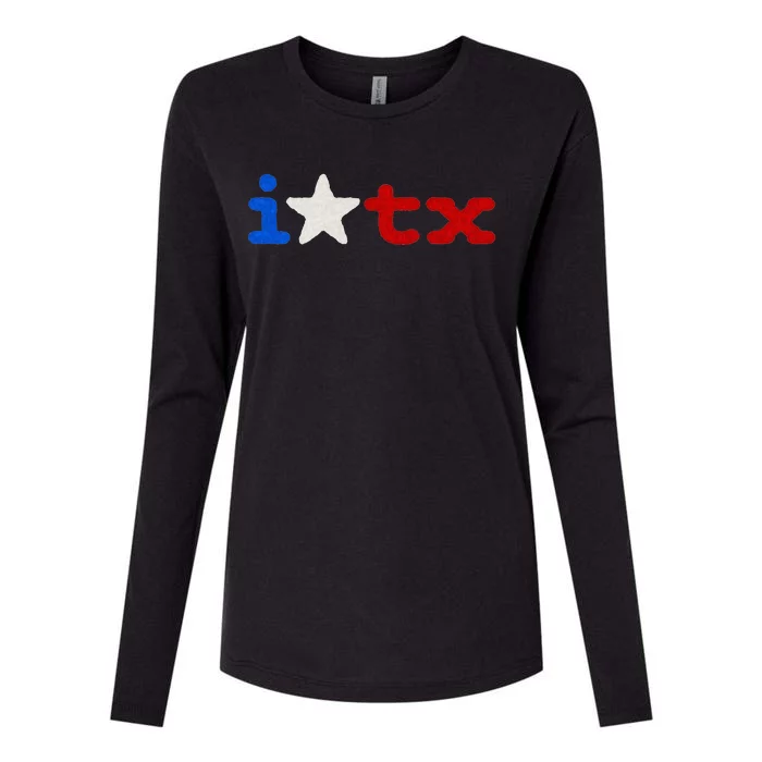 Cute Texas  I love Texas Real Proud Texan Womens Cotton Relaxed Long Sleeve T-Shirt