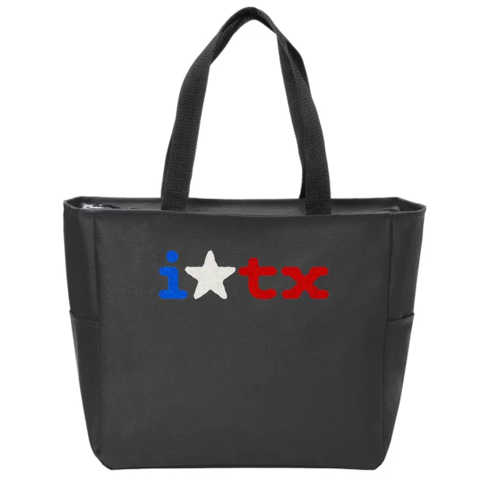 Cute Texas  I love Texas Real Proud Texan Zip Tote Bag