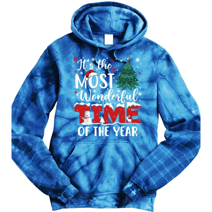 Christmas Trees ItS The Most Wonderful Time Of The Year Gift Tie Dye Hoodie