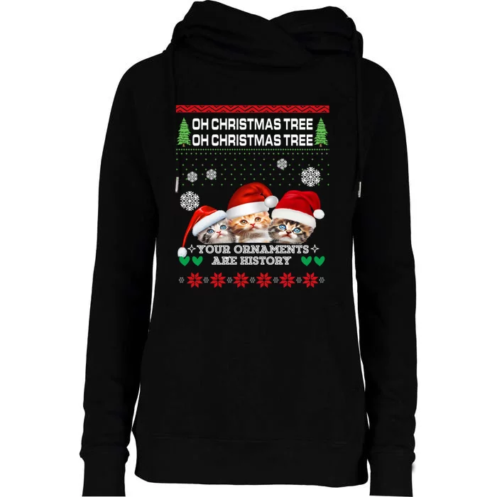 Christmas Trees ItS The Most Wonderful Time Of The Year Womens Funnel Neck Pullover Hood