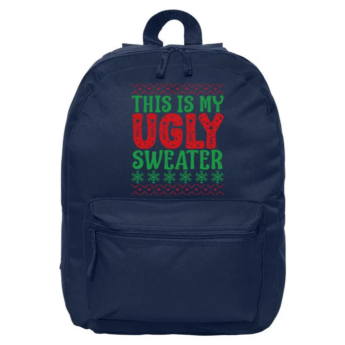 Cool This Is My Ugly Christmas Sweater 16 in Basic Backpack