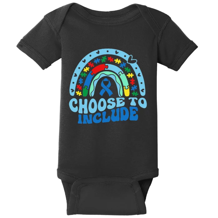 Choose To Include Special Education Teacher Autism Awareness Baby Bodysuit