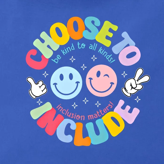 Choose To Include Be Kind To All Kinds Autism Awareness Gift Zip Tote Bag