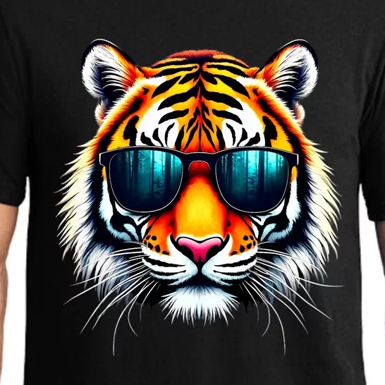 Cool Tiger In Sunglasses Graphic Tigers Pajama Set