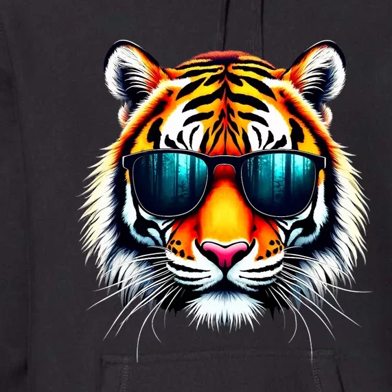 Cool Tiger In Sunglasses Graphic Tigers Premium Hoodie