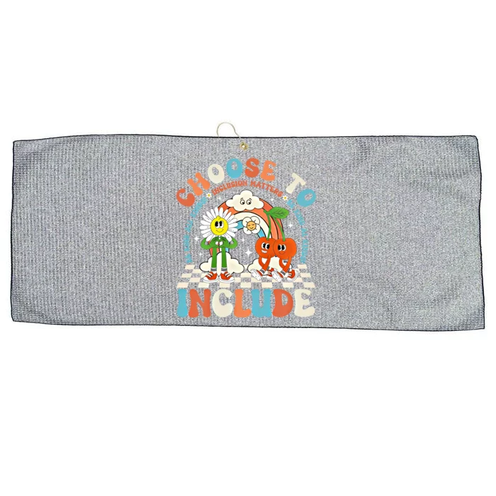 Choose To Include Be Kind To All Kinds Inclusion Matters Funny Gift Large Microfiber Waffle Golf Towel