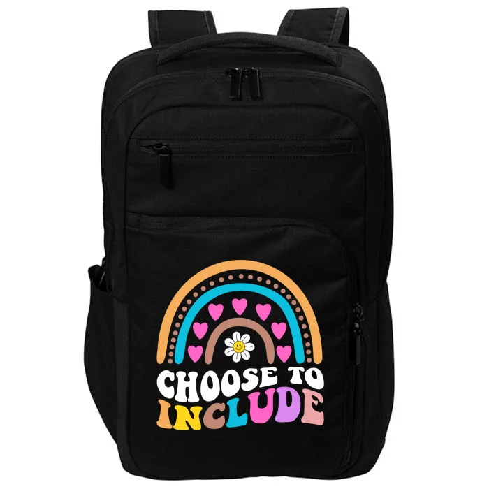 Choose To Include Colorful Rainbow Impact Tech Backpack