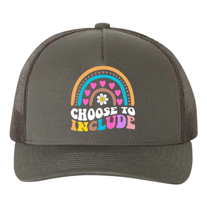 Choose To Include Colorful Rainbow Yupoong Adult 5-Panel Trucker Hat