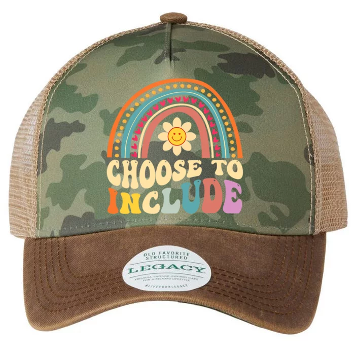 Choose To Include For Autism Teacher Special Education SPED Legacy Tie Dye Trucker Hat