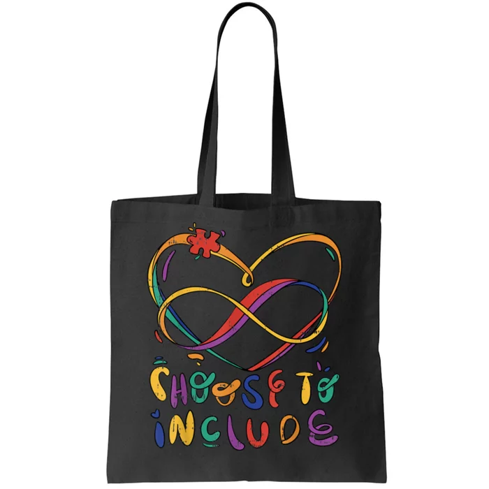 Choose To Include Autism Awareness Teacher Special Education Tote Bag