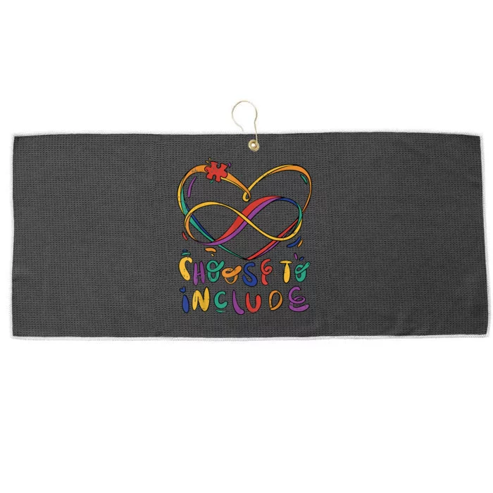 Choose To Include Autism Awareness Teacher Special Education Large Microfiber Waffle Golf Towel