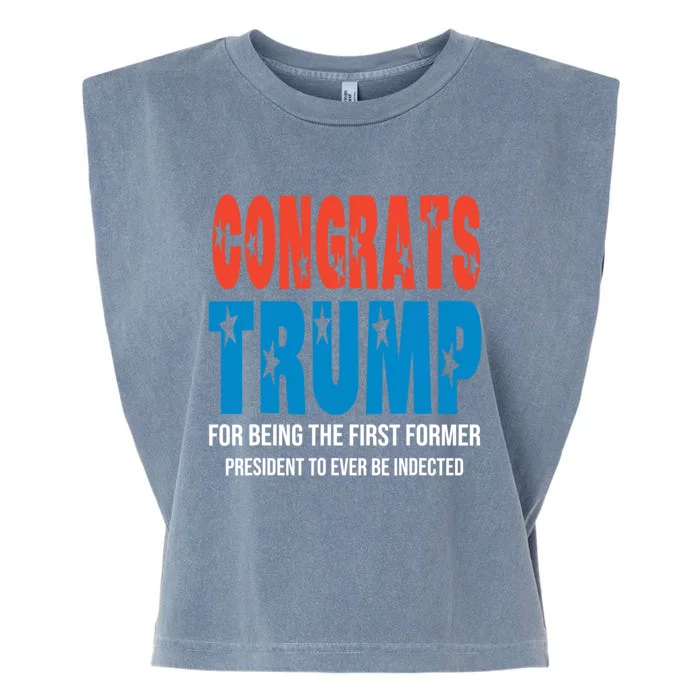 Congrats Trump Indicted Garment-Dyed Women's Muscle Tee