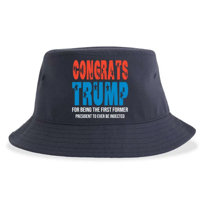 Congrats Trump Indicted Sustainable Bucket Hat