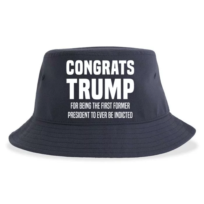 Congrats Trump Indicted Sustainable Bucket Hat