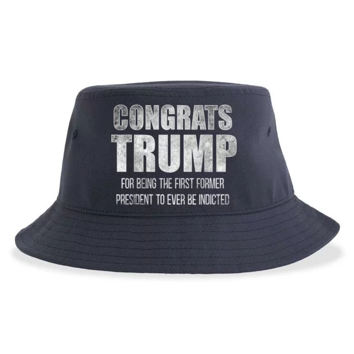 Congrats Trump Indicted Sustainable Bucket Hat