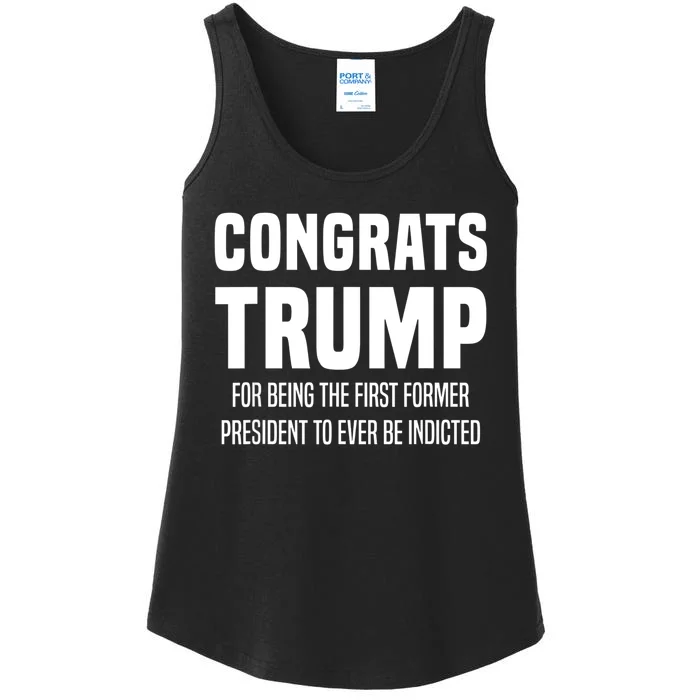 Congrats Trump Indicted Ladies Essential Tank