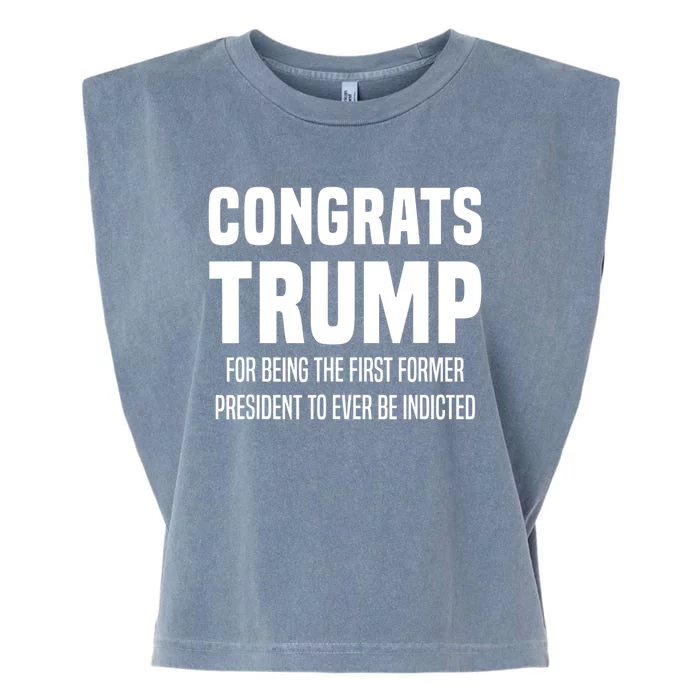 Congrats Trump Indicted Garment-Dyed Women's Muscle Tee