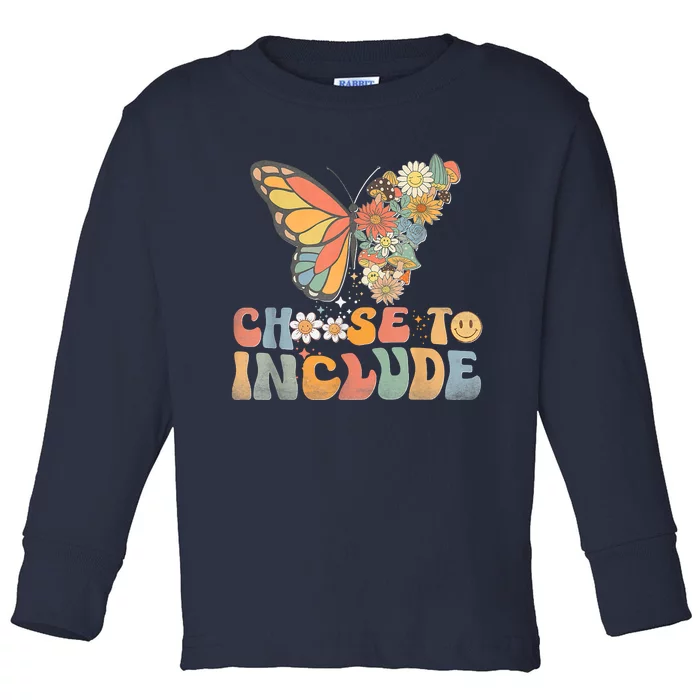 Choose To Include Special Education Teacher Autism Awareness Toddler Long Sleeve Shirt