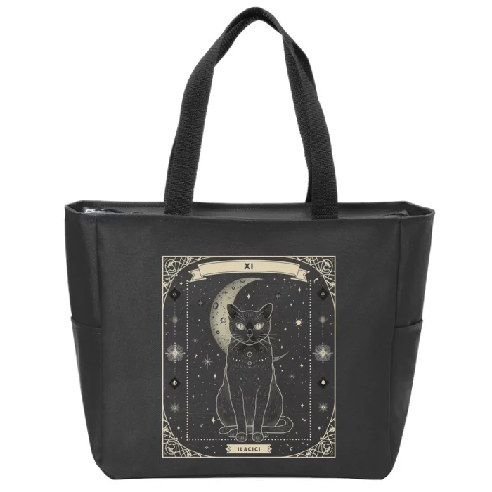 Cat Tarot Illuminating Pathways Zip Tote Bag