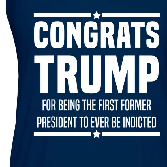 Congrats Trump Indicted Ladies Essential Flowy Tank