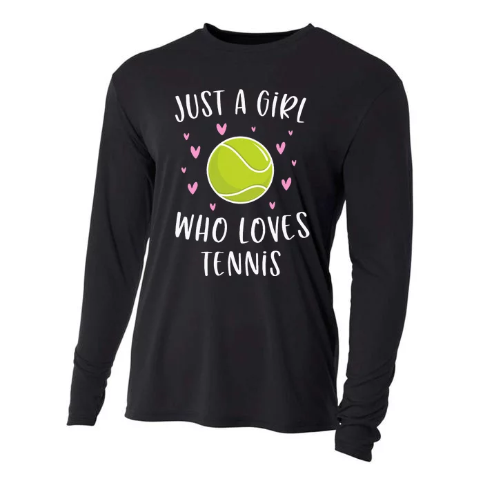 Cute Tennis Just A Girl Who Loves Tennis Cooling Performance Long Sleeve Crew