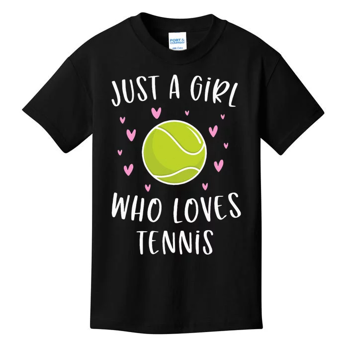 Cute Tennis Just A Girl Who Loves Tennis Kids T-Shirt