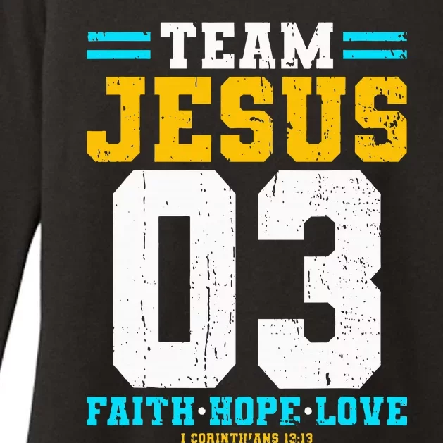 Christian Team Jesus 03 Faith Hope Love Womens CVC Long Sleeve Shirt