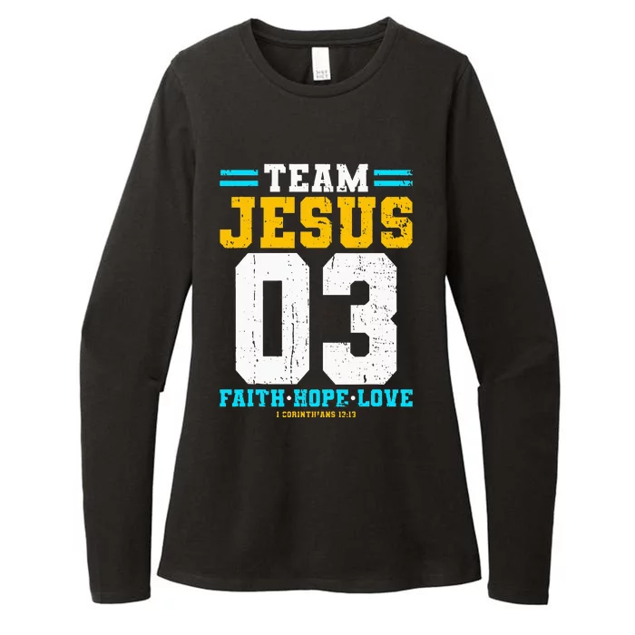 Christian Team Jesus 03 Faith Hope Love Womens CVC Long Sleeve Shirt