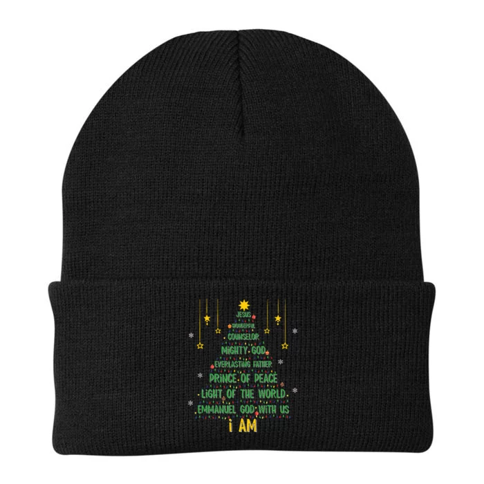 Christmas Tree Jesus Christian Bible Faith Holiday Season Knit Cap Winter Beanie