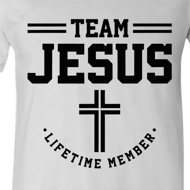 Christian Team Jesus 03 Faith Hope Love V-Neck T-Shirt