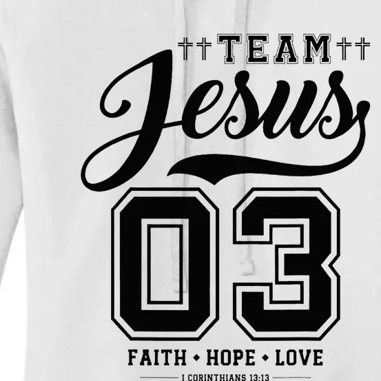 Christian Team Jesus 03 Faith Hope Love Women's Pullover Hoodie