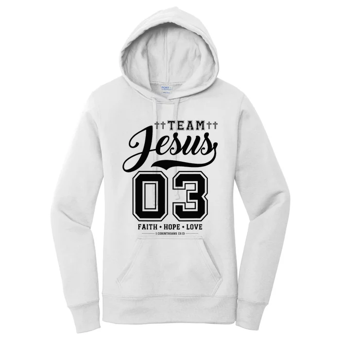 Christian Team Jesus 03 Faith Hope Love Women's Pullover Hoodie