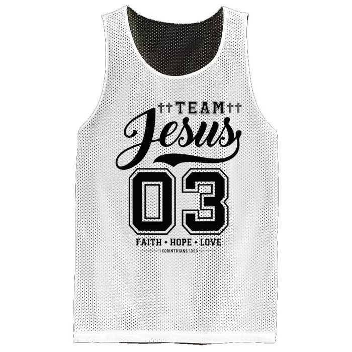 Christian Team Jesus 03 Faith Hope Love Mesh Reversible Basketball Jersey Tank