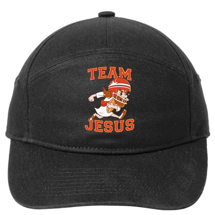 Christian Team Jesus Football Lover Faith Hope Christmas 7-Panel Snapback Hat