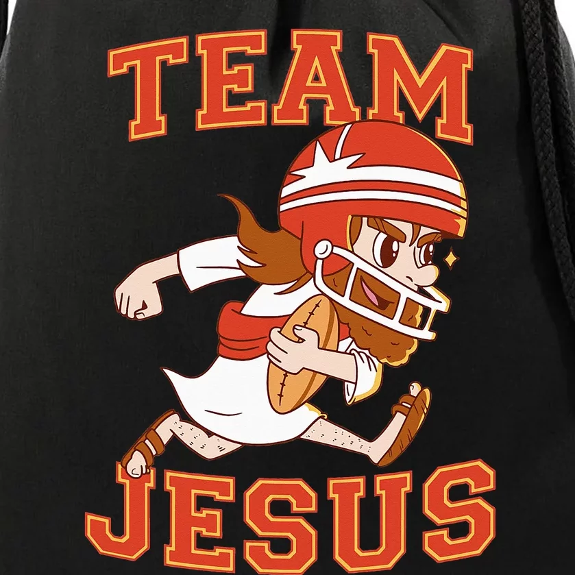 Christian Team Jesus Football Lover Faith Hope Christmas Drawstring Bag