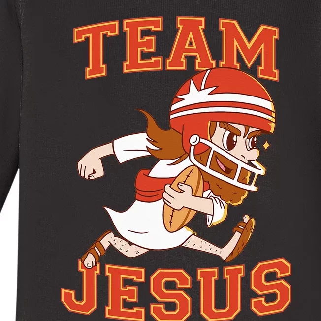 Christian Team Jesus Football Lover Faith Hope Christmas Baby Long Sleeve Bodysuit