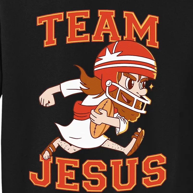 Christian Team Jesus Football Lover Faith Hope Christmas Tall Sweatshirt