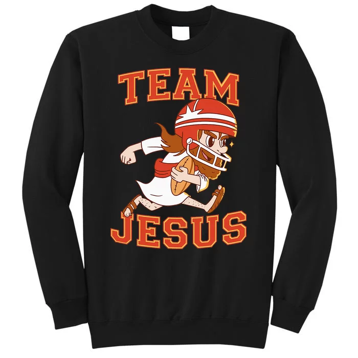 Christian Team Jesus Football Lover Faith Hope Christmas Tall Sweatshirt