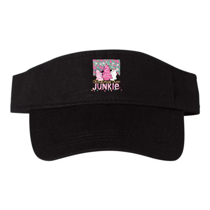 Christmas Tree Junkie Cake Pink Valucap Bio-Washed Visor