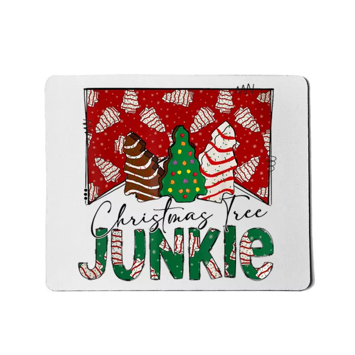 Christmas Tree Junkie Christmas Tree Cakes Junkie Christmas Mousepad