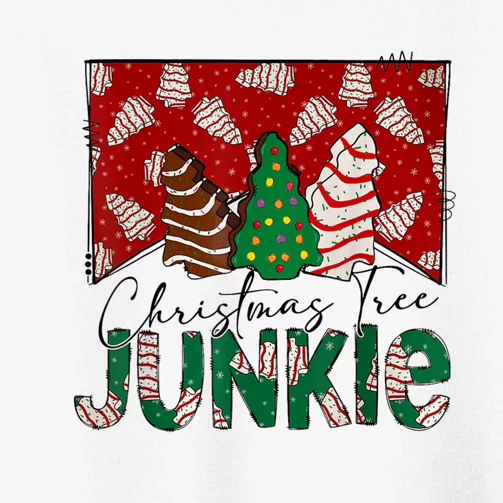 Christmas Tree Junkie Christmas Tree Cakes Junkie Christmas Toddler T-Shirt