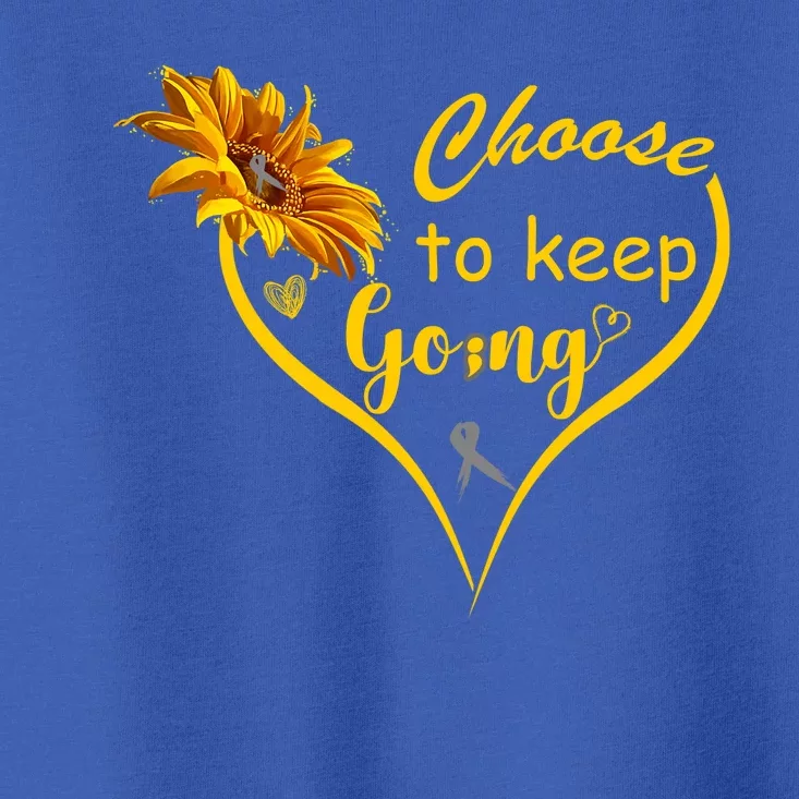 Choose To Keep Going Brain Cancer Awareness Toddler T-Shirt