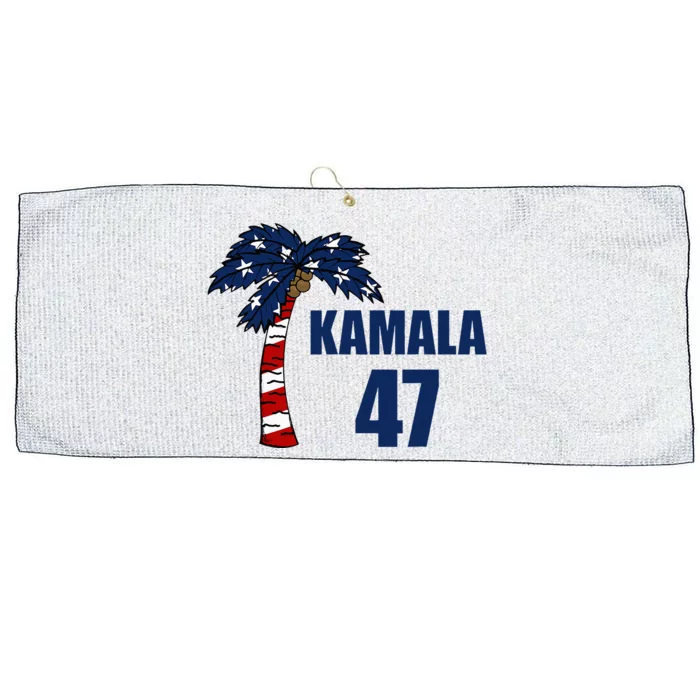 Coconut Tree Kamala 47 Usa Flag Large Microfiber Waffle Golf Towel