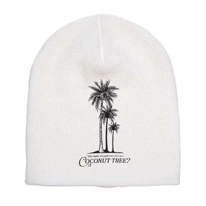 Coconut Tree Kamala Harris Funny Coconut Tree Short Acrylic Beanie