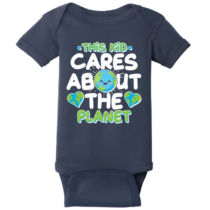 Cute This Kid Cares About The Planet Baby Bodysuit