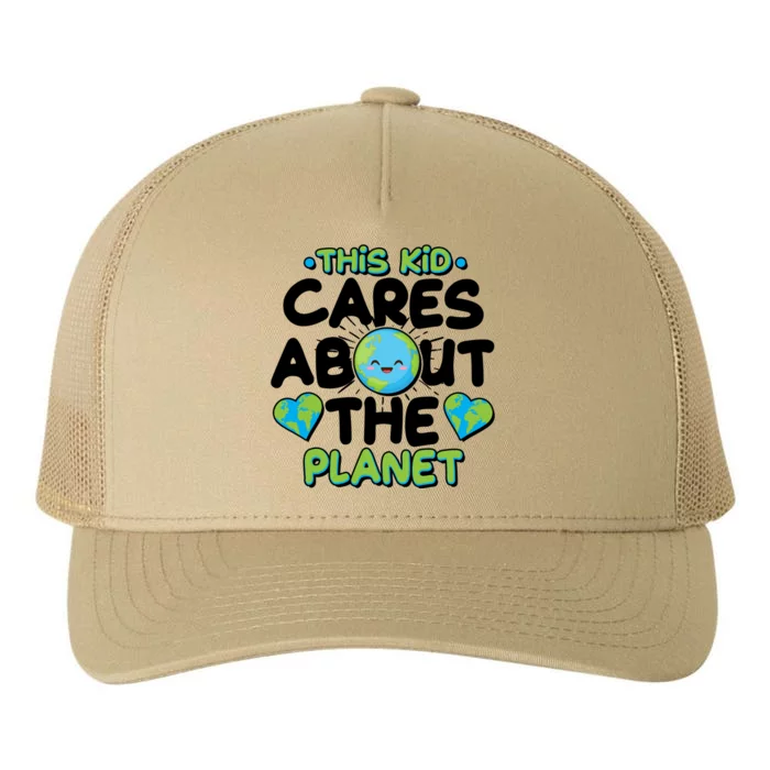 Cute This Kid Cares About The Planet Yupoong Adult 5-Panel Trucker Hat