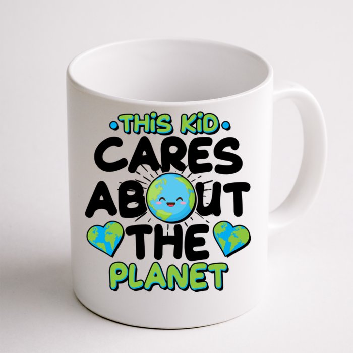 Cute This Kid Cares About The Planet Front & Back Coffee Mug