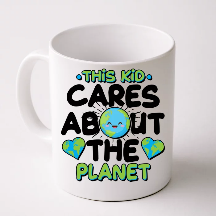 Cute This Kid Cares About The Planet Front & Back Coffee Mug